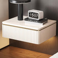 Guyii Floating Nightstand, Cream White, Modern Small
