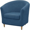 NILUOH Club Chair Slipcover 2-Piece Stretch Barrel Chair Covers Jacquard Tub Chair Slipcovers Soft Armchair Sofa Covers for Living Room