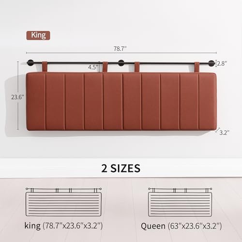 UEV King Headboard Only, Wall Mounted Hanging Upholstered Bed Head Board