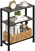 Narrow Side Table, 2-Tier Small End Table, Slim Nightstand