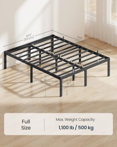 SONGMICS HOME Queen Metal Bed Frame, Under-Bed Storage, Load 1,100 lb