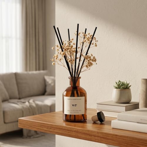 WEALD TRIBE Fresh Linen Reed Diffuser Set for Bathroom Air Fresheners