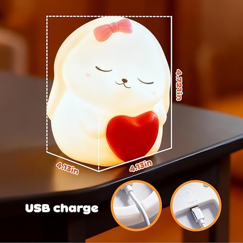 Squishy Rabbit Night Light LED for Bedroom