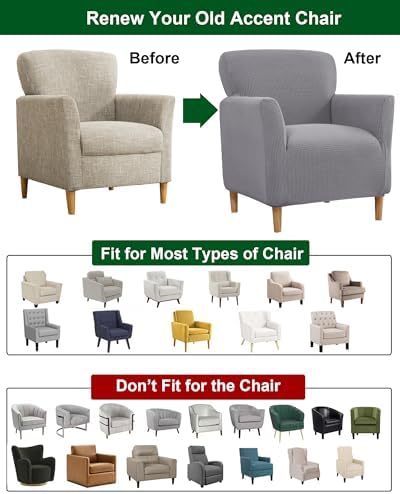 CRFATOP Accent Chair Cover, Stretch Armchair Slipcover for Living Room,B08