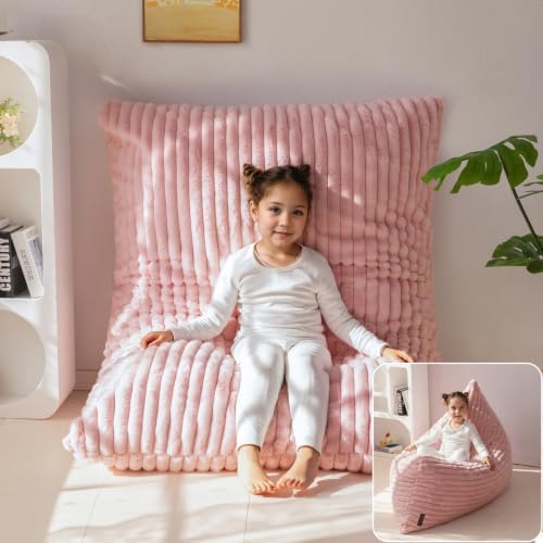 MAXYOYO 3 in 1 Kids Bean Bag Chair, Comfy Floor Sofa with Removed Cover