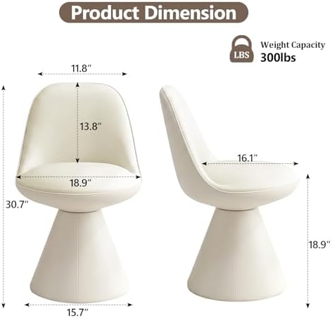 Modern Upholstered Vanity Stool Chair, Comfy PU Leather Ottoman Stool