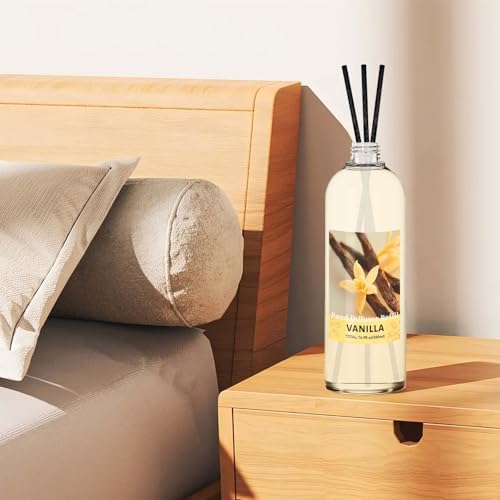 STRN Vanilla Reed Diffuser Oil Refill, Scented Diffuser with Stick 500ML