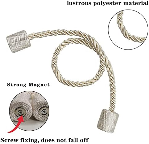 Magnetic Curtain Tiebacks Holdbacks Decorative Tie Backs for Windows Porlau