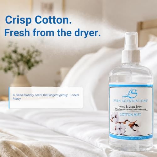 Linen Scentsations Fabric & Linen Spray for Bedding, Cotton Mist, 16oz x2