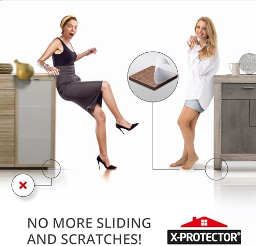 Non Slip Furniture Pads X-PROTECTOR 48 PCS - 32 pcs 1” Round + 16 pcs 2"