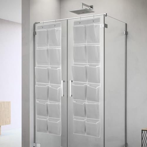 GOMAJI 2PK Over the Door 12 Pocket Hanging Shoe Organizer