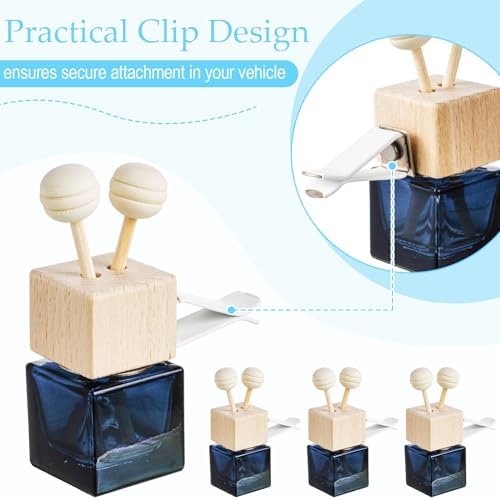 Zubebe 80 Pcs Car Diffuser Vent Clip Empty Diffuser Bottle, Gradient Black