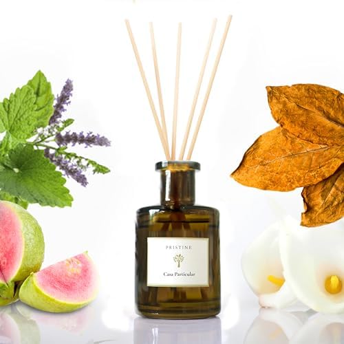 PRISTINE Casa Particular/Inspired by Wyndham Reed Diffuser for Home | Rich Blend of Tobacco Leaves, Sweetness of Guava Reed Diffuser Set, Oil & Reed Diffuser Sticks | Home & Office Decor