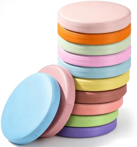 12 Pcs Floor Cushions kids, Macaron Color, 13.8 x 13.8 x 2 Inch