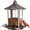 Birdream Bird Feeders for Outdoor Hanging, Assembly Required, 1-Min Easy Setup, Charming Castle Design, Attracting Cardinals Chickadees Goldfinches & Sparrows - Brown