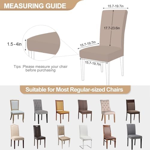 SearchI Dining Room Chair Covers Set of 8, Stretch Printed Parsons Chair Slipcovers Spandex Removable Washable Kitchen Chair Protector Cover for Dining Room, Hotel, Ceremony (Butterfly Pattern)