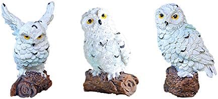5 Pieces Owls Fairy Garden Miniature Ornaments Mini Animals Resin Figurines for Moss Landscape Bonsai Crafts Home Decor
