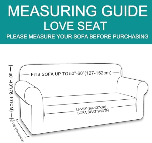 U-NICE HOME Loveseat Cover Stretch Couch Cover Sofa Slipcover, Orange