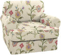 NILUOH 2-Piece T-Cushion Armchair Slipcover, Stretch Chair Cover with Separate Seat Cushion Cover, Soft Washable Furniture Protector for Living Room