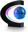 Magnetic Levitation Floating Globe, Levitating C Shape Globe with LED Lights for Education Home Office Desk Bookshelf Decor, Holiday Anniversary Creative Gift(3.3 Inches)