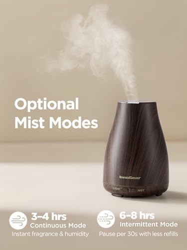 InnoGear Essential Oil Diffuser Ultrasonic Diffusers for Home Scent, Brown