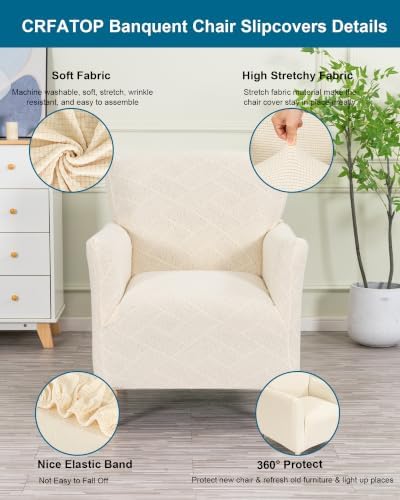 CRFATOP Accent Chair Cover, Stretch Armchair Slipcover for Living Room,A15