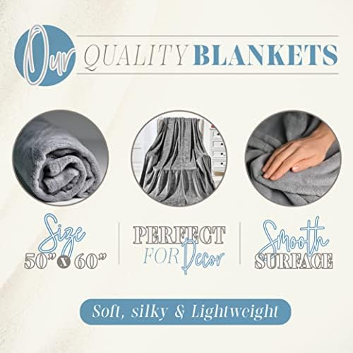 Elegant Comfort Lightweight Printed Throw Blanket- All Season, Ultra Soft, Cozy and Plush- Decorative Throw Blankets, Perfect for Lounging, 50 x 60 inches, Navy Polar Bear, Throw Blanket