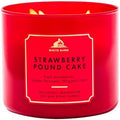 Bath & Body Works 3-Wick Candle, Strawberry Pound Cake, Soy Wax Blend