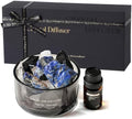 Crystal Stone Aroma Diffuser with Essential Oils for Home Bathroom Office, Home Decor & Fragrance 2 in 1, Chic Aromatherapy Gift Set