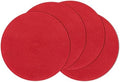 SHACOS Red Round Braided Placemats Set of 4 Washable Fabric Place Mats