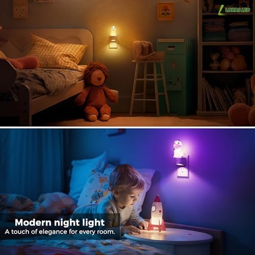 L LOHAS LED Night Light for Kids, 3D Dinosaur Night Light Plug in