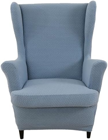HZDHCLH Wingback Chair Slipcovers 2 Piece Stretch Armchair Covers Washable