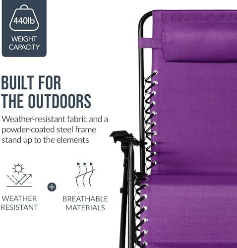 Best Choice Products Set of 2 Extra Wide Zero Gravity Chair Recliner