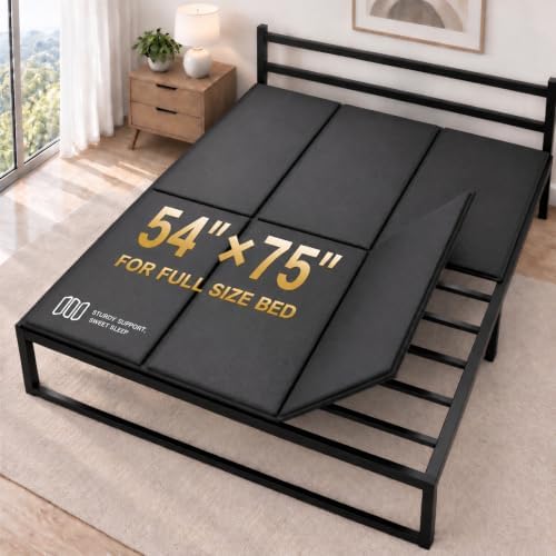 Heavy Duty 10mm Full Bunkie Board 54x75, Foldable Bed Support Panel