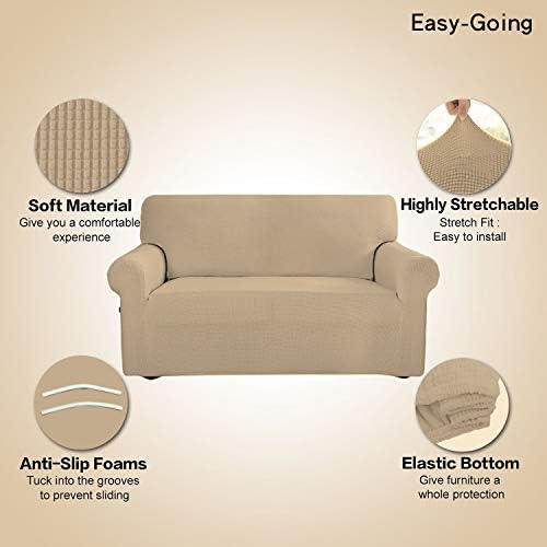 Easy-Going Stretch Oversized Sofa Couch Slipcover Washable Sand