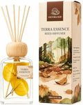 Terra Essence Reed Diffuser with Dried Leaves, 3.4 Fl Oz