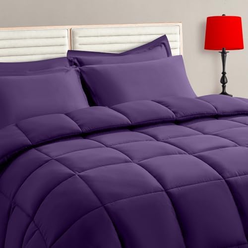 Purple King Comforter Set - 7 Pieces, Bed in a Bag Bedding Sets