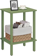 TUTOTAK End Table, Side Table, Nightstand, 2-Tier Storage Shelf