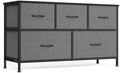 SONGMICS Dresser for Bedroom, Wide Dresser with 5 Fabric Drawers