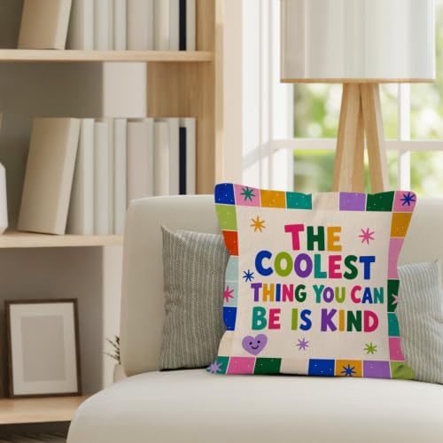 Inspirational Colorful Boy Girl Nursery Throw Pillow Cover 18x18