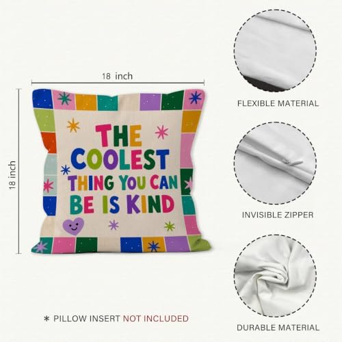Inspirational Colorful Boy Girl Nursery Throw Pillow Cover 18x18