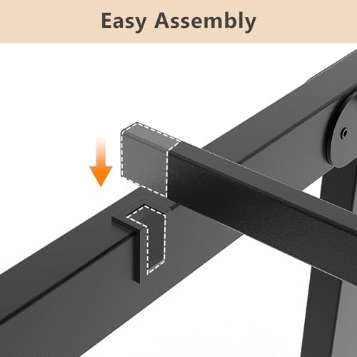 VINGLI 14 Inch King Bed Frame, Heavy Duty Metal Platform - No Box Spring Needed,Reinforced Steel Slats, Noise-Free, Easy Assembly, Ample Underbed Storage, Black