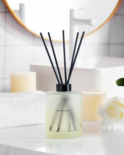 M&SENSE Reed Diffuser Set, Coconut Lime, 17 oz Natural Essential Oil