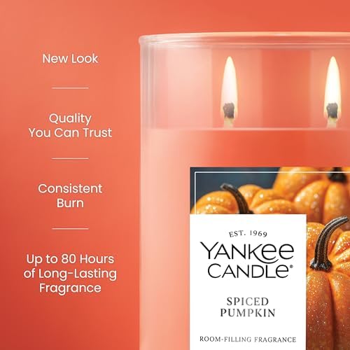 Yankee Candle Spiced Pumpkin Scented Candle, Large Tumbler, 20oz (Pack of 4)