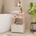 Leomonio Narrow Side Table, Slim Night Stand with Magazine Rack
