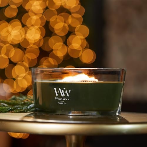 WoodWick Fraser Fir Scented Candle, Crackling Wick, 16oz (Pack of 2)