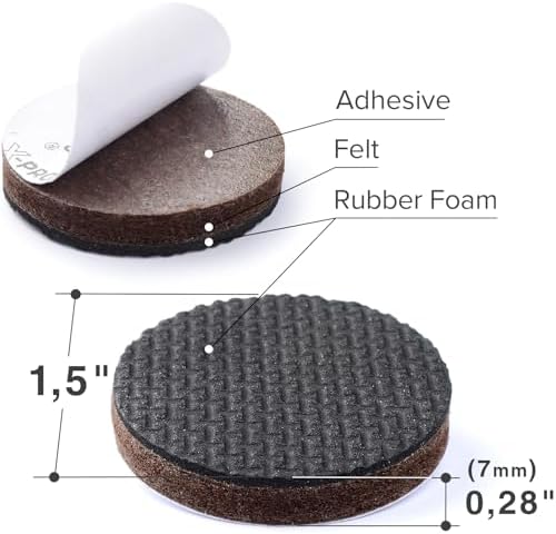 Non Slip Furniture Pads X-Protector - 8 PCS 1 1/2” - Furniture Grippers