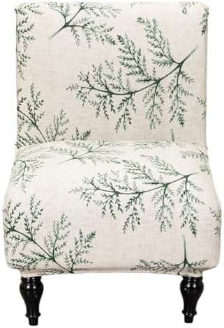 Eco-Ancheng Armless Chair Slipcover Removable Armless Accent Chairs Covers Washable Armless Slipper Chair Slipcover Printed Armless Chair Furniture Protector Covers for Living Dining Room Hotel