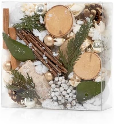 ANDALUCA Maison Box Fragrance Potpourri Decorative Vase & Bowl Filler Home Décor (Frosted Pine)