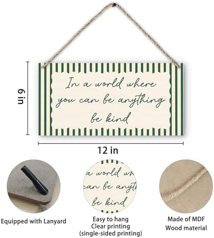 PHAMTE Inspirational Quotes Kids Room Wood Signs Plaque Decor 12x6